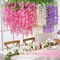 12 Pack Wisteria Hanging Flowers, 3.6 Feet White & Pink & Purple Wisteria Artificial Flowers